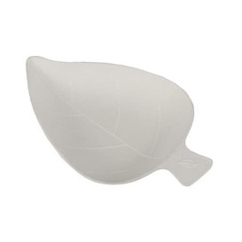 Teller Zuckerrohr Blatt Weiß 8x5,5cm (500 Stück)