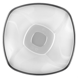 Plastikschale Rund Transparent Ø210mm Square PS 1250ml (3 Stück)
