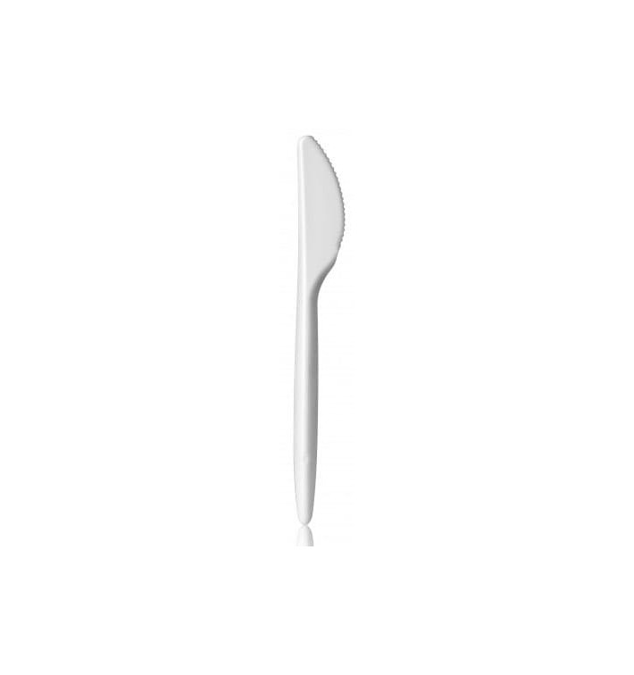 Plastikmesser "LUXURY" weiß 175mm (600 Stück) Plastikmesser "LUXURY" weiß 175mm (600 Stück)