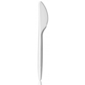 Plastikmesser "LUXURY" weiß 175mm (100 Stück)