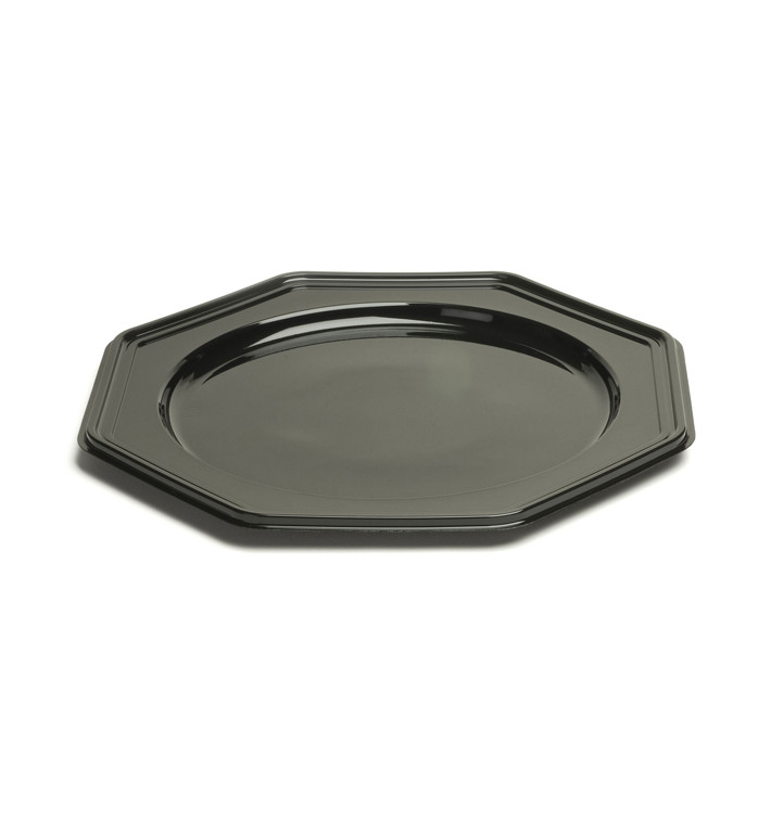 Platzteller achteckig schwarz 30cm (10 Stück) Platzteller achteckig schwarz 30cm (10 Stück)