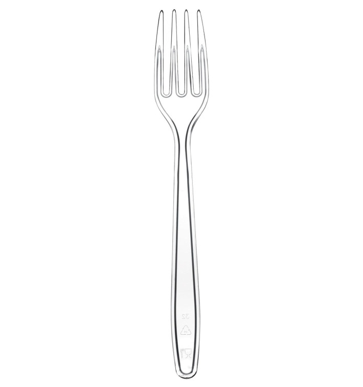 Transparent Plastikgabel Easy PS 175mm (100 Stück) Transparent Plastikgabel Easy PS 175mm (100 Stück)