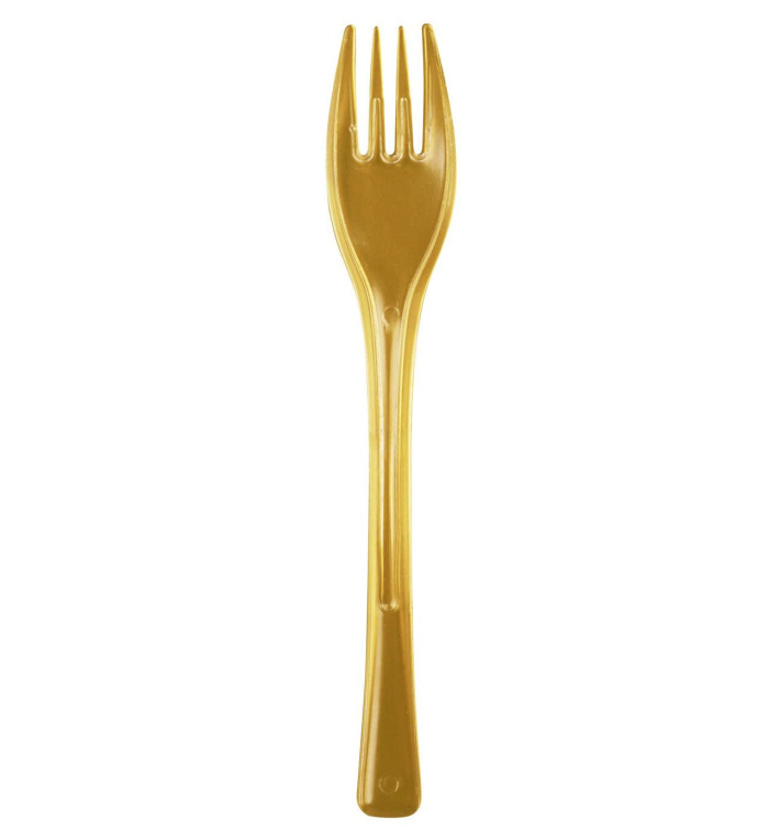 Gold Plastikgabel Fly 140mm (3000 Stück) Gold Plastikgabel Fly 140mm (3000 Stück)