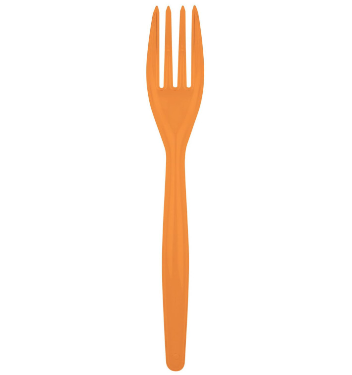 Orange Plastikgabel Easy PS 180mm (500 Stück) Orange Plastikgabel Easy PS 180mm (500 Stück)