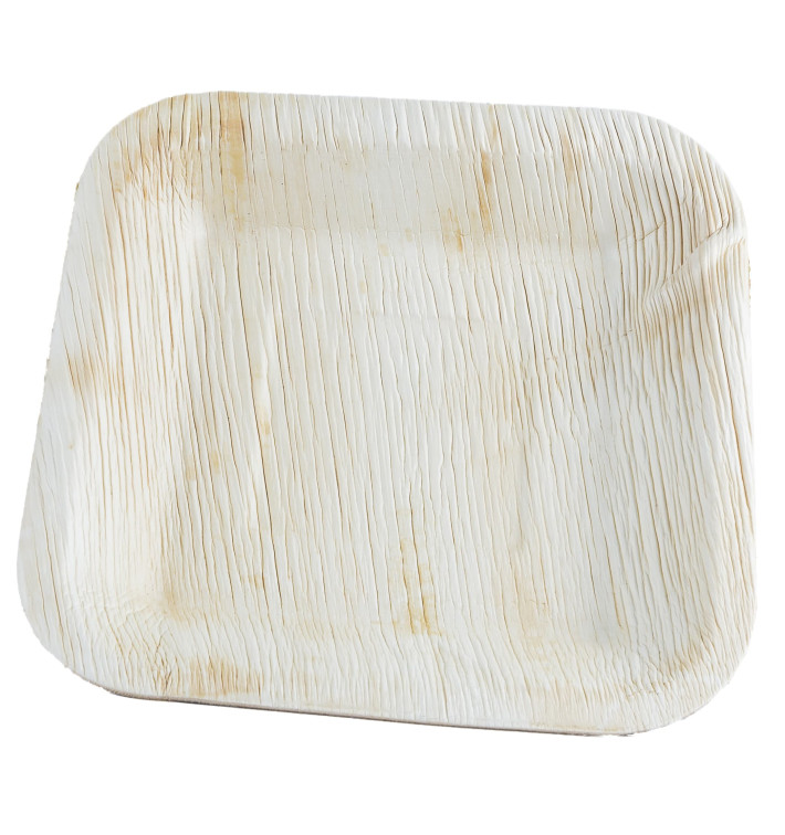 Palmblatt Teller Quadratisch 20x20cm (25 Stück) Palmblatt Teller Quadratisch 20x20cm (25 Stück)