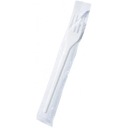 Plastikgabel weiß einzeln verpackt 170 mm (1000 Stück)