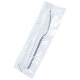 Plastikmesser weiß einzeln verpackt 170mm (1000 Stück)