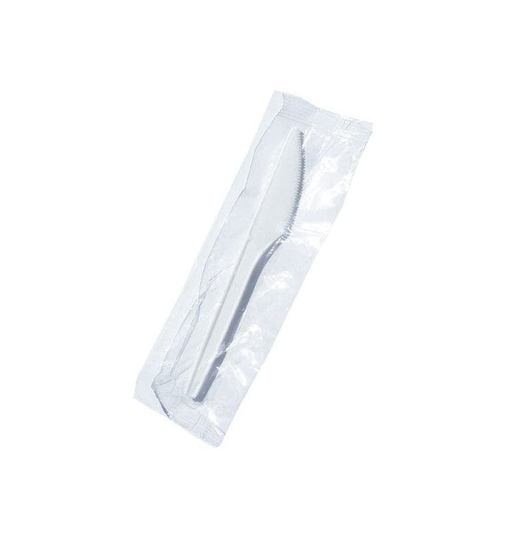 Plastikmesser weiß einzeln verpackt 170mm (1000 Stück) Plastikmesser weiß einzeln verpackt 170mm (1000 Stück)