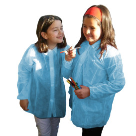 PP Schutzmäntel Kind Blau Klettverschluss Ohne Tasche (1 Stück)