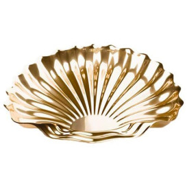 Plastiktablett Muschel Gold 34x30cm (5 Stück)