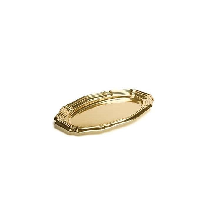 Plastiktablett Oval Gold 58x30cm (5 Stück) Plastiktablett Oval Gold 58x30cm (5 Stück)