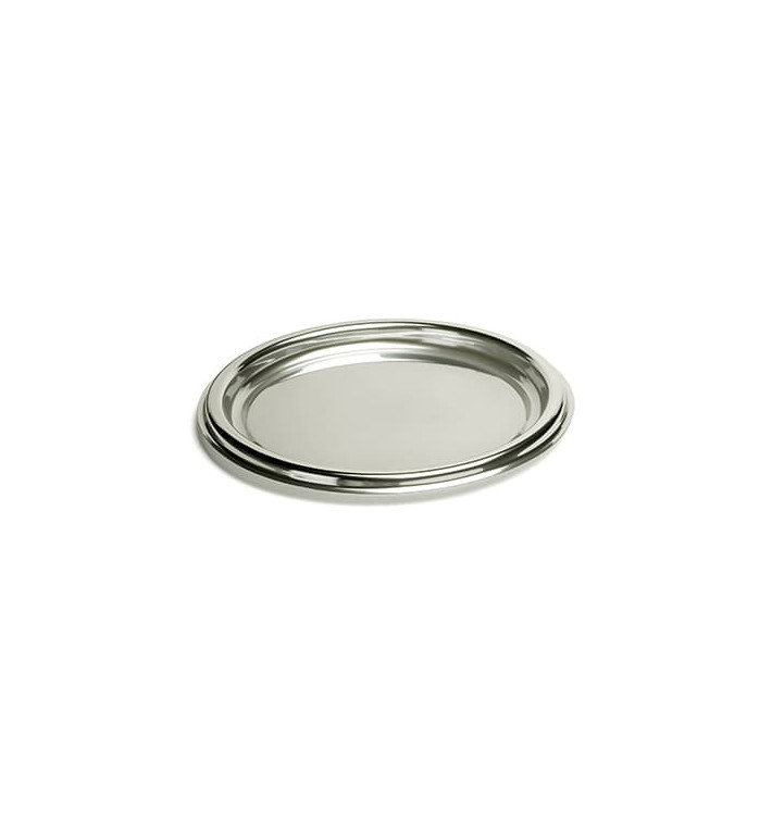 Servierplatte rund Silber 30cm (50 Stück) Servierplatte rund Silber 30cm (50 Stück)