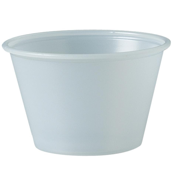 Dressingbecher Plastik PS für Soβen 120ml Ø74mm (250 Stück) Dressingbecher Plastik PS für Soβen 120ml Ø74mm (250 Stück)