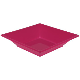 Viereckiger Plastikteller Tief Pink 170mm (300 Stück)