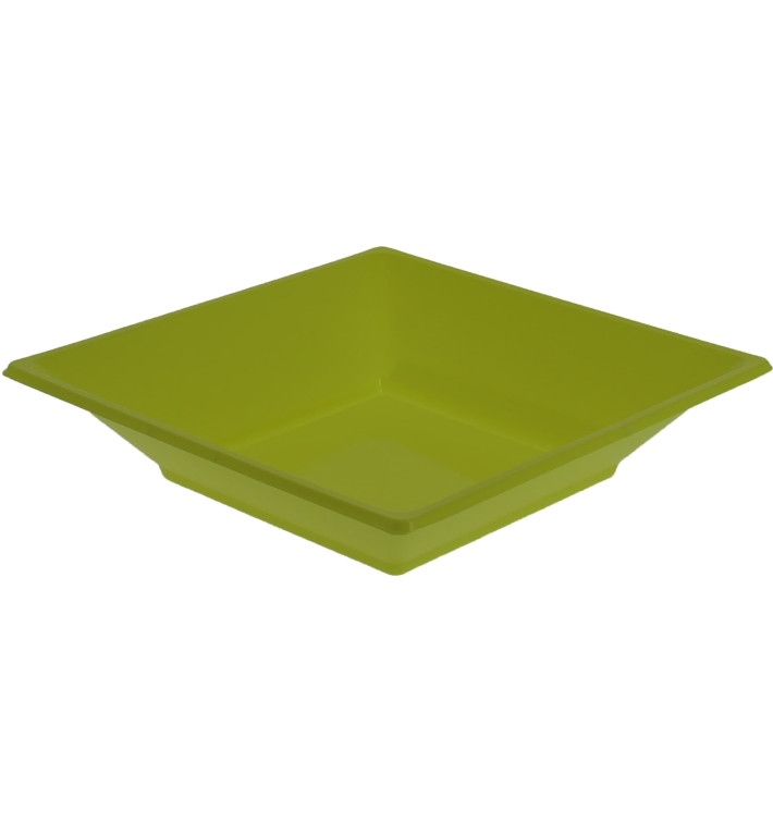 Viereckiger Plastikteller Tief Pistazie 170mm (750 Stück) Viereckiger Plastikteller Tief Pistazie 170mm (750 Stück)