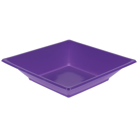 Viereckiger Plastikteller Tief Flieder17cm (25 Stück)