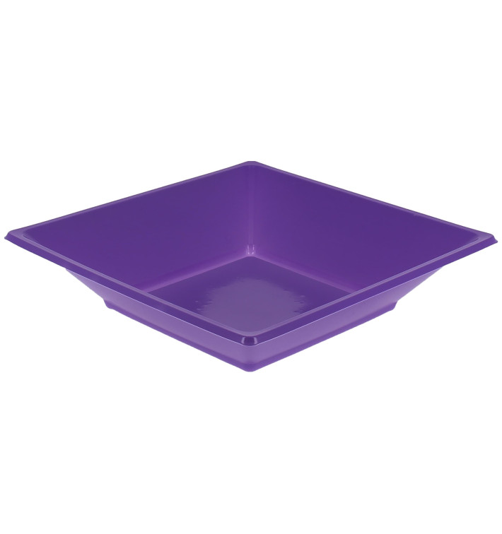 Viereckiger Plastikteller Tief Flieder170mm (750 Stück) Viereckiger Plastikteller Tief Flieder170mm (750 Stück)