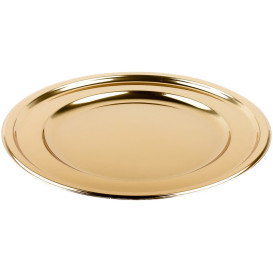 Plastikteller PET Rund Gold Ø18cm (180 Stück)