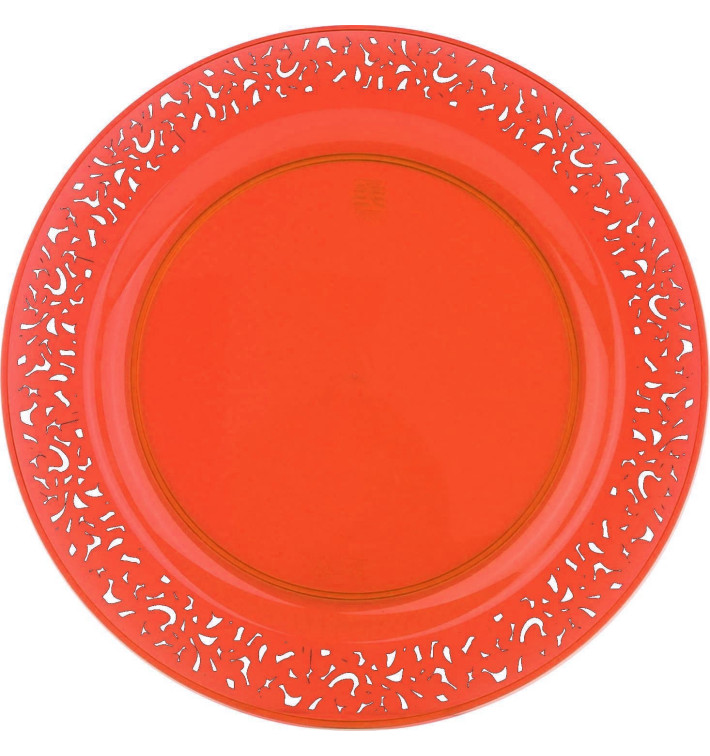 Plastikteller rund extra Stark "Mandala" Orange 19cm (4 Stück) Plastikteller rund extra Stark "Mandala" Orange 19cm (4 Stück)