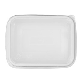 Plastikdeckel Transparent für Servierplatten 127x91x42mm (100 Stück)