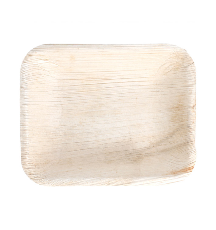 Palmblatttablett Rechteckig 16x12,5x3cm (25 Stück) Palmblatttablett Rechteckig 16x12,5x3cm (25 Stück)