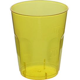 Hartplastikbecher "Diamant" PS Gelb Transp. Cristal 50ml (20 Stück)