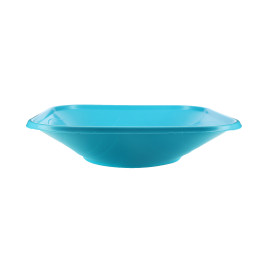 Viereckige Plastikschale PP "X-Table" Türkis 180x180mm (120 Stück)