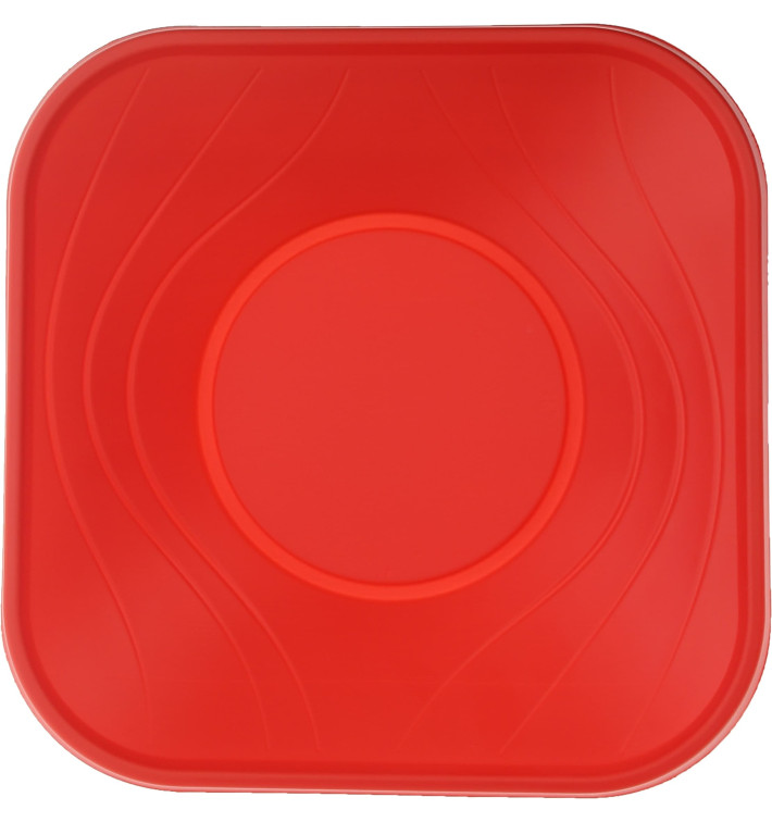 Viereckige Plastikschale PP "X-Table" Rot 180x180mm (8 Stück) Viereckige Plastikschale PP "X-Table" Rot 180x180mm (8 Stück)