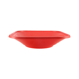 Viereckige Plastikschale PP "X-Table" Rot 180x180mm (8 Stück)