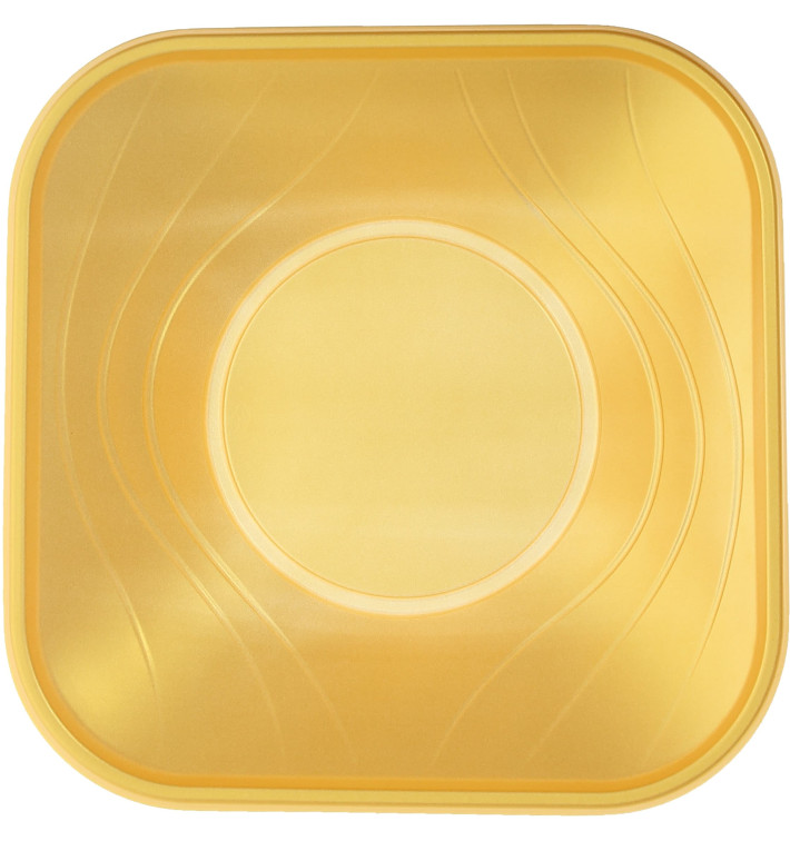 Viereckige PP "X-Table" Plastikschale Gold 180x180mm (8 Stück) Viereckige PP "X-Table" Plastikschale Gold 180x180mm (8 Stück)