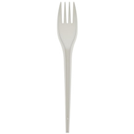 Gabel Biologisch Abbaubarer PLA Weiß 175 mm (15 Stück)