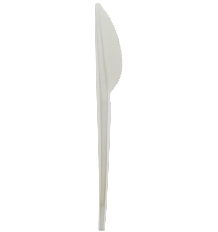 Messer Biologisch Abbaubarer PLA Weiß 175 mm (600 Stück) Messer Biologisch Abbaubarer PLA Weiß 175 mm (600 Stück)