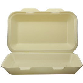 Verpackung LunchBox Styropor Champagner 240x155x70mm (500 Stück)