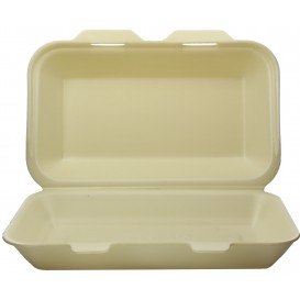 Verpackung LunchBox Styropor Champagner 240x155x70mm (125 Stück)