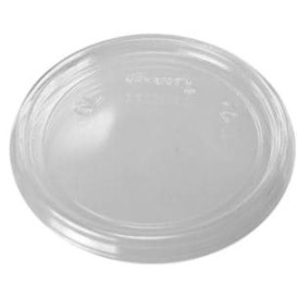 Plastikdeckel Flach Transp. Ø7,4cm (100 Stück)
