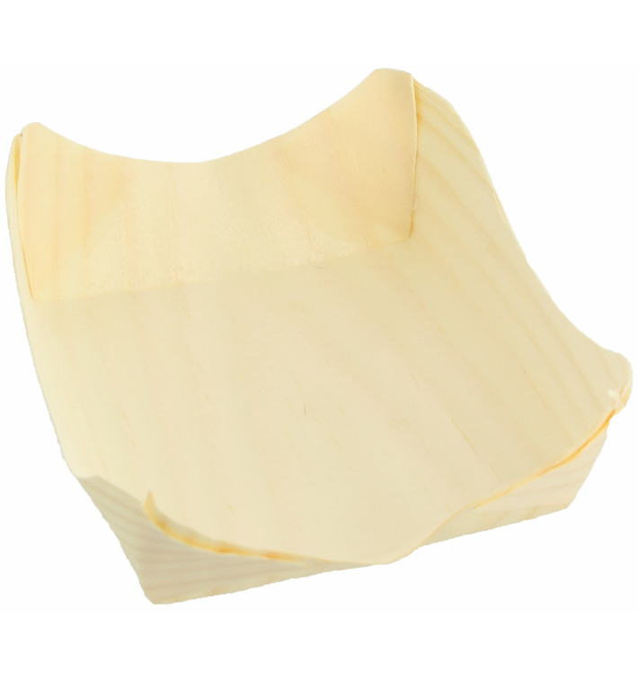 Schiffchen Kiefernholz 100x100x35mm (100 Stück) Schiffchen Kiefernholz 100x100x35mm (100 Stück)