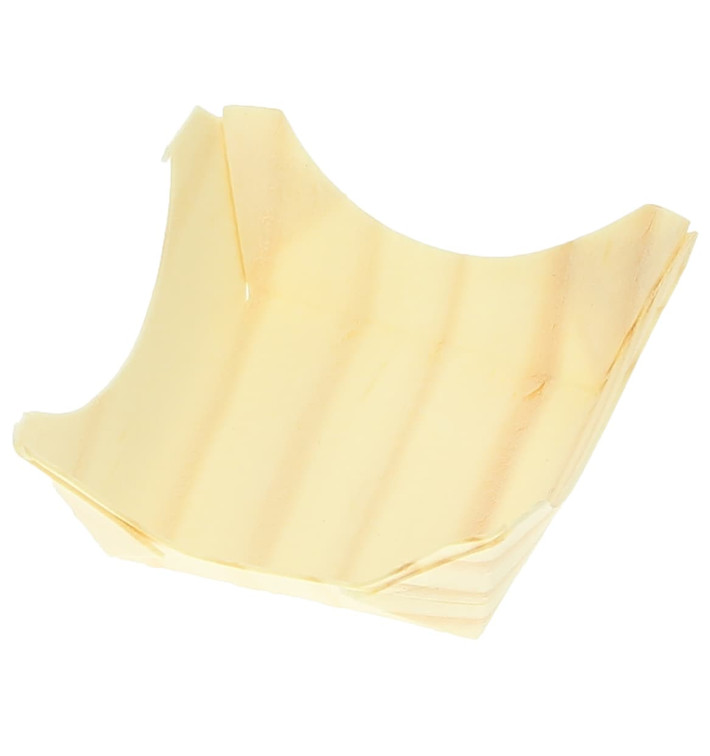 Schiffchen Kiefernholz 60x60x25mm (100 Stück) Schiffchen Kiefernholz 60x60x25mm (100 Stück)