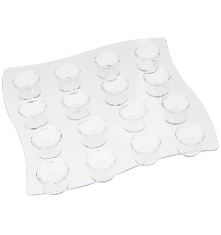 Plastiktablett für 16 Plastikbecher Tran. 35ml (144 Stück) Plastiktablett für 16 Plastikbecher Tran. 35ml (144 Stück)