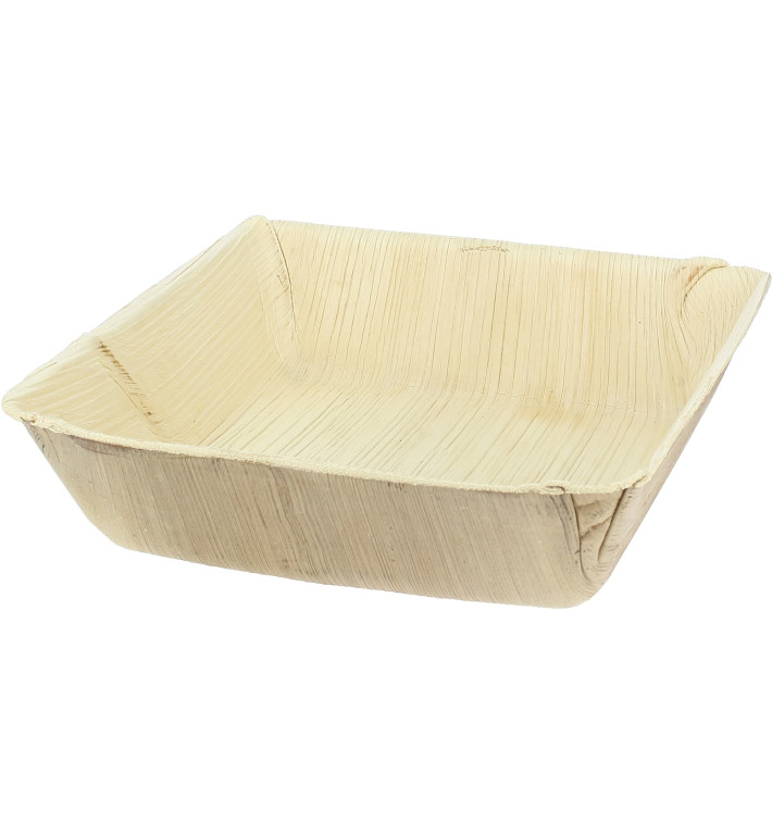 Palmblatt Teller tief quadratisch 16x16cm (25 Stück) Palmblatt Teller tief quadratisch 16x16cm (25 Stück)