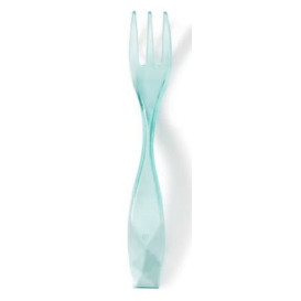 Mini-Gabel "Charme" Water Green Präsentation 10cm (2400 Stück)