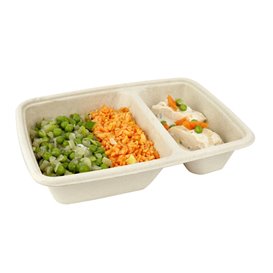 Verpackung Zuckerrohr 2G 230x160x50mm (75 Stück)