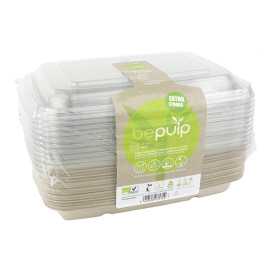 Set Verpackungen Zuckerrohr + Deckel 230x160x50mm (1 Set)