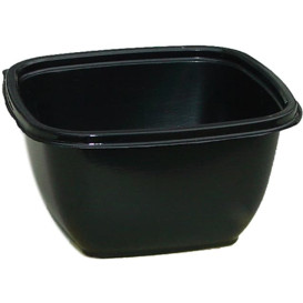 Plastikschale Viereckig Schwarz PET 375ml 125x125x50mm (500 Stück)