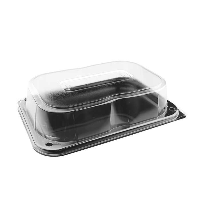 Plastikplatte rechteckig schwarz + Deckel 24x17cm (25 Stuck) Plastikplatte rechteckig schwarz + Deckel 24x17cm (25 Stuck)