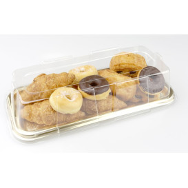 Plastikplatte rechteckig Gold 35x16cm (5 Stück)