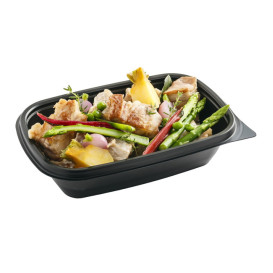 Plastikbehälter PP schwarz 23x13x5cm 500ml (50 Stück)