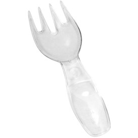 Häppchen-Gabel Transparent Small 8cm (2000 Einh.)