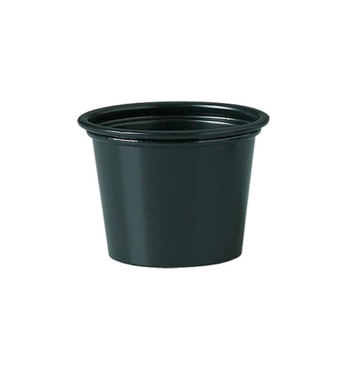 Dressingbecher PP für Soβen schwarz 30ml Ø48mm (2.500 Stück) Dressingbecher PP für Soβen schwarz 30ml Ø48mm (2.500 Stück)