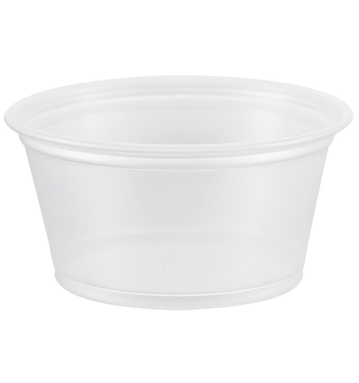 Dressingbecher Plastik PP für Soβen 60ml Ø66mm (125 Stück) Dressingbecher Plastik PP für Soβen 60ml Ø66mm (125 Stück)
