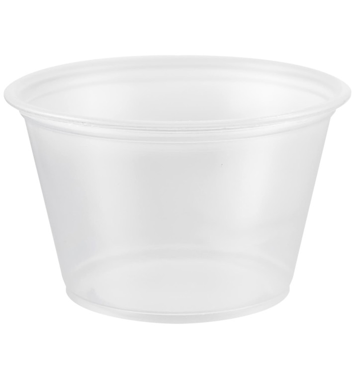 Dressingbecher Plastik PP für Soβen 120ml Ø73mm (125 Stück) Dressingbecher Plastik PP für Soβen 120ml Ø73mm (125 Stück)